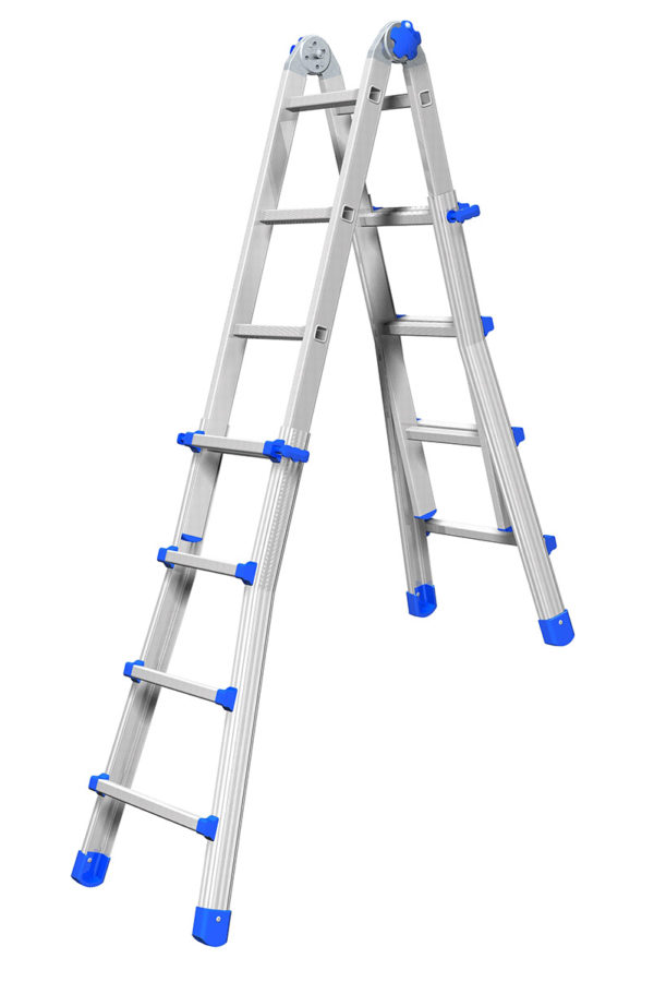 Marchetti Aluminium Telescopic Ladder EQUIPE 7 x 7 max 3.5 M Italy