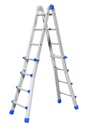 Marchetti Aluminium Telescopic Ladder EQUIPE 9 x 9 max 4.65 M Italy
