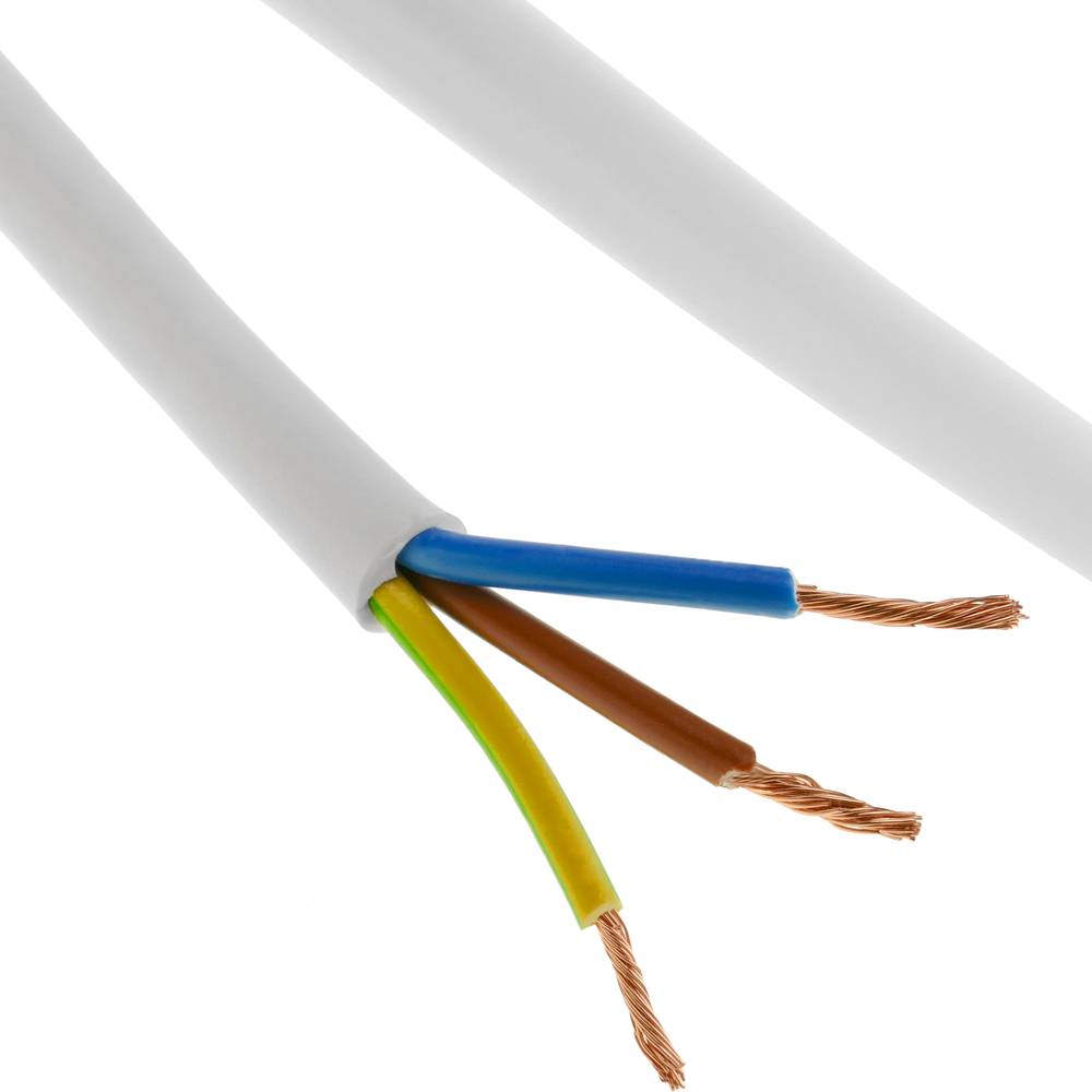 Electric cable coil white 3x1.5mm 1.5M