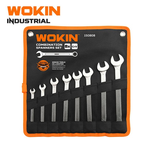 [1100030] Wokin 8PCS COMBINATION SPANNER SET INDUSTRIAL 150808