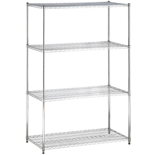 [1510092] Chrome Wire Shelving Set without beam 150 x 45 x 2.00 M