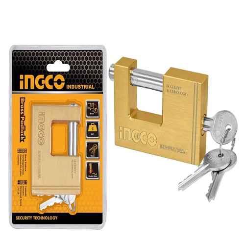 [DBBPL0702] INGCO HEAVY DUTY BRASS BLOCK PADLOCK 70mm